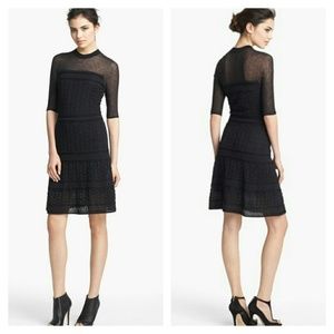 M Missoni Textured Sheer Yoke Dress